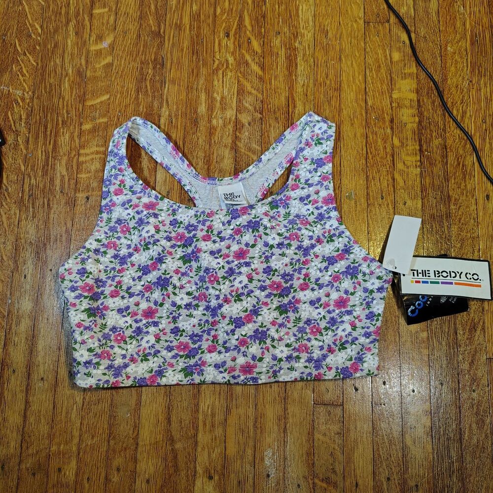 VTG Floral Sports Bra NWTS Size M/T518